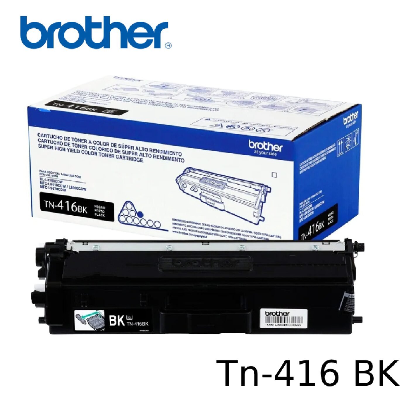 Toner Brother Tn-416 Black Hl-L8360Cdw, Mfc-L8610Cdw