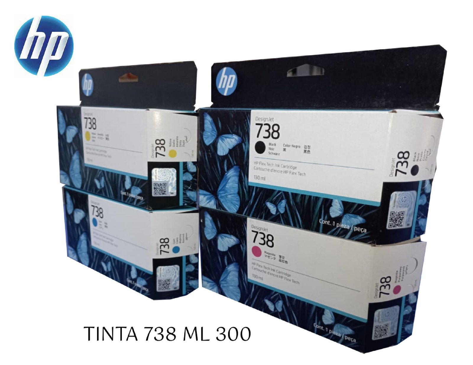 Tinta Hp 738 Negro 498N8A 300Ml Designjet T850, T950 - Imagen 2