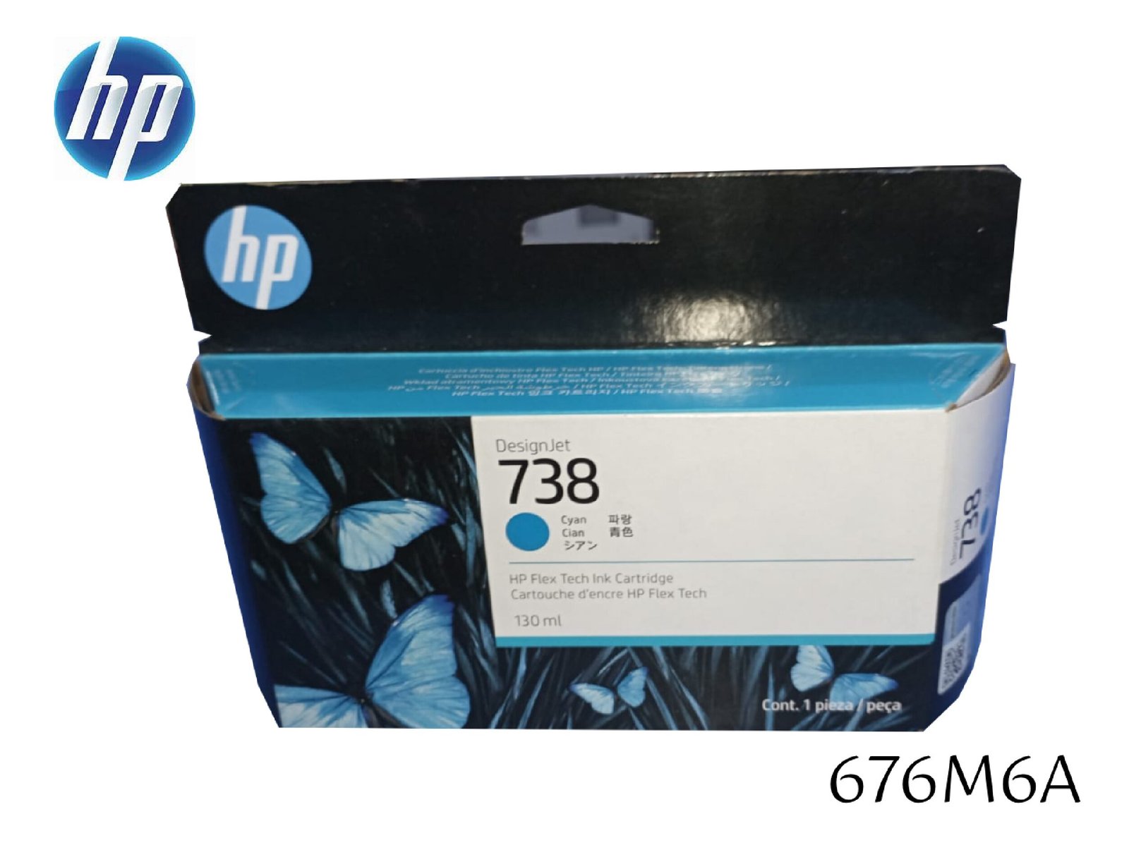 Tinta Hp 738 Cyan 676M6A Designjet T850, T950 300Ml