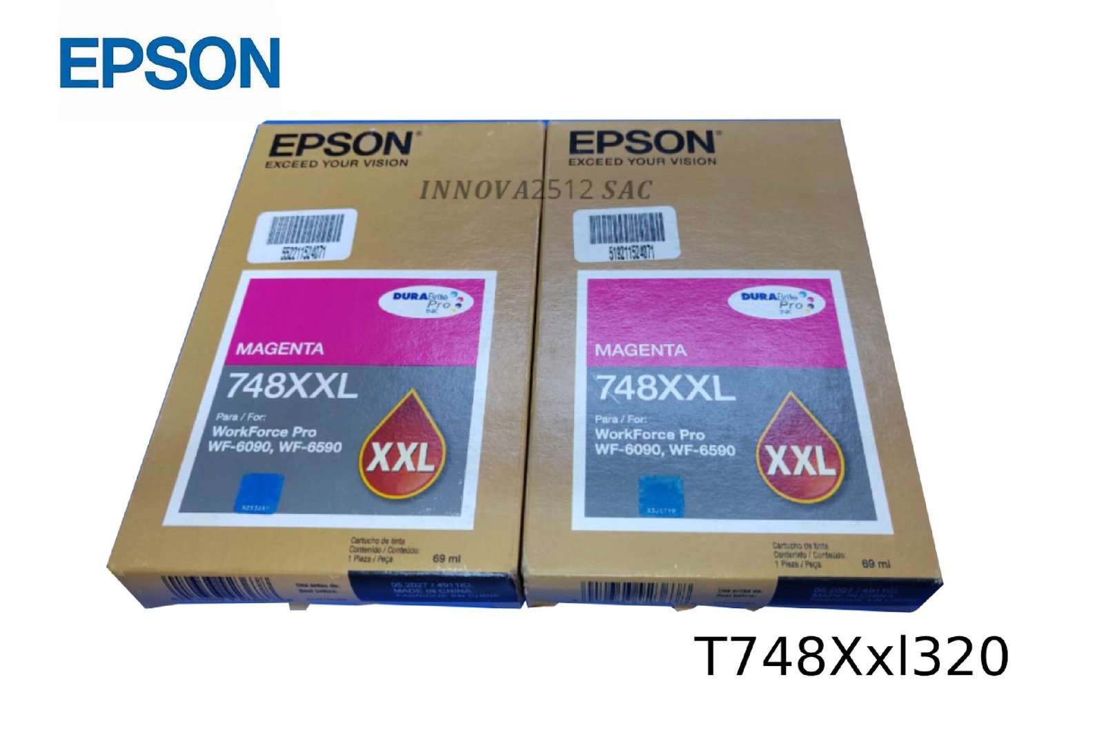 Tinta Epson T748Xxl320 Magenta Workforce Pro Wf-6590, Wf-8590