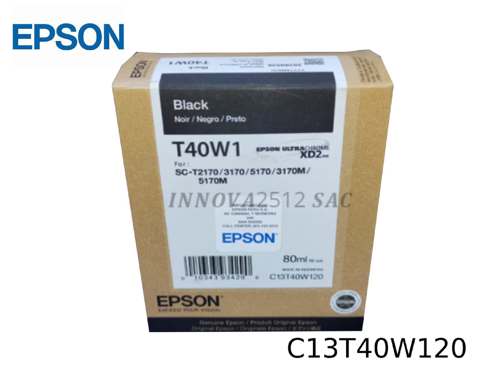 CARTUCHO DE TINTA T40W1 NEGRA EPSON