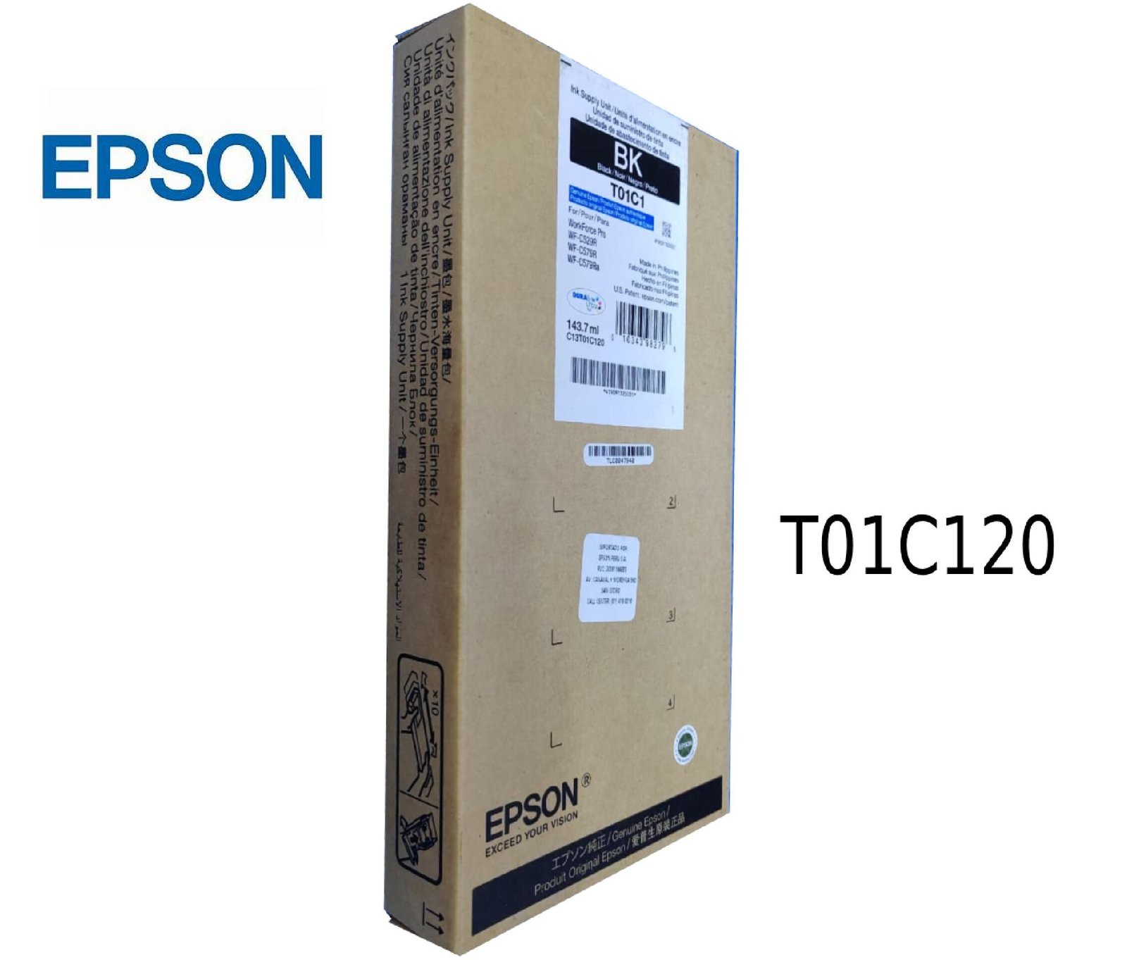 Tinta Epson T01C120 Negro WF-C579R Original