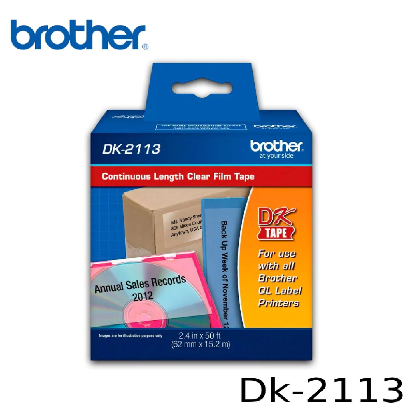 Rollo Continuo Brother Dk-2113 Negro / Claro 2-3 / 7